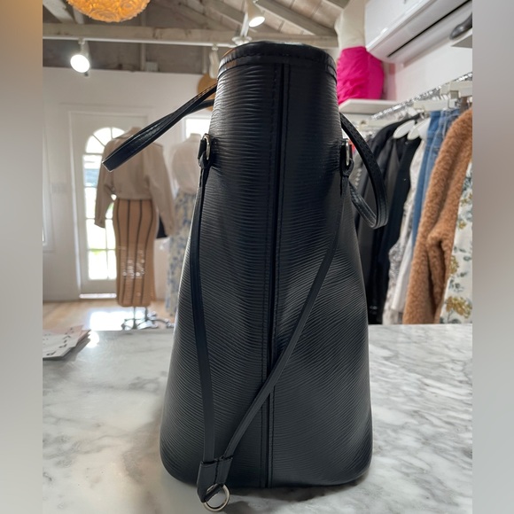 louis vuitton neverfull tote MM black leather epi - Picture 9 of 13